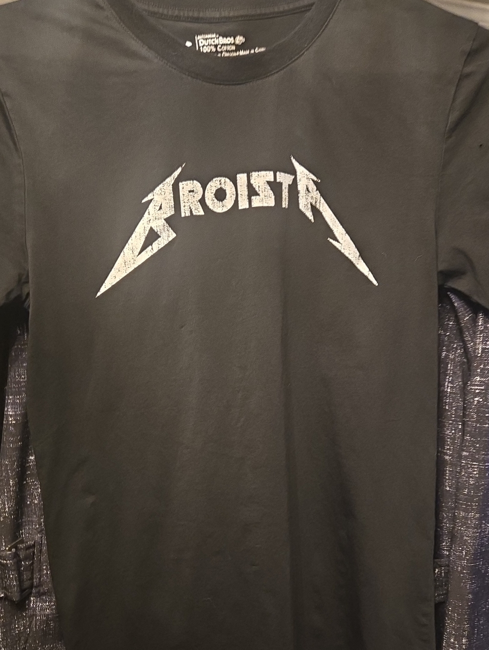 Dutch Bros Black BROISTA Metallica SMALL Limited Edition RARE.  $30.00 Tiny Hole